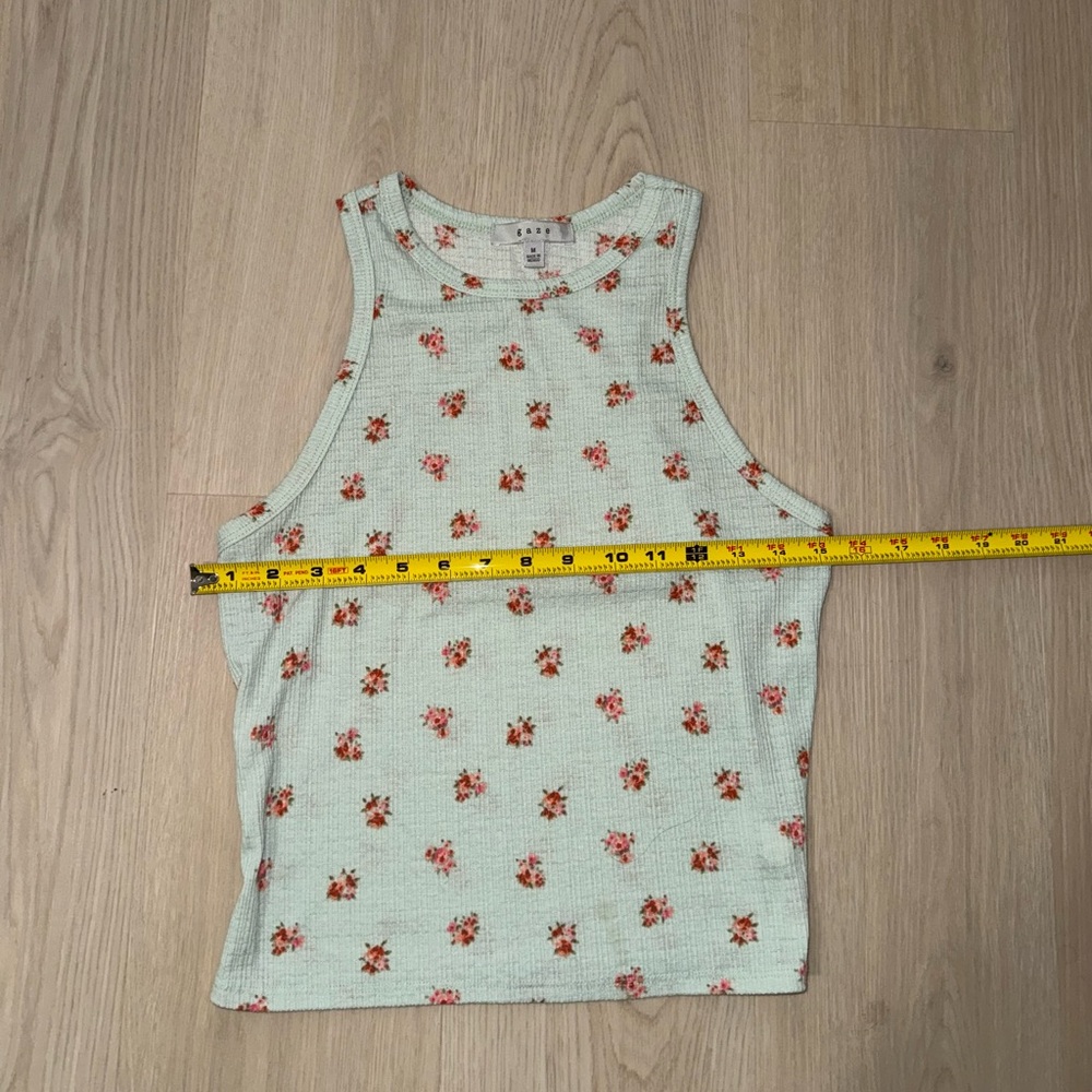 Floral Print Racerback Tank Top - Picture 3 of 3